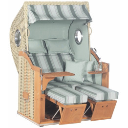 Strandkorb Classic 26/mint-weiß