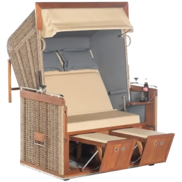 Strandkorb Präsident Teak 701 / steingrau