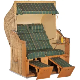 Strandkorb Classic Bonito grün / sand