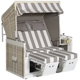 Strandkorb Präsident Alu XL 186 / taupe