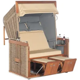 Strandkorb Präsident Teak 701 / steingrau