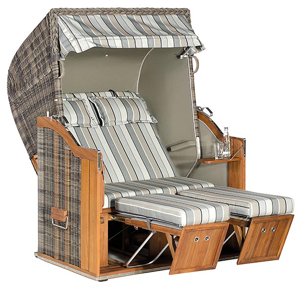 Strandkorb Classic Teak Tessera/taupe